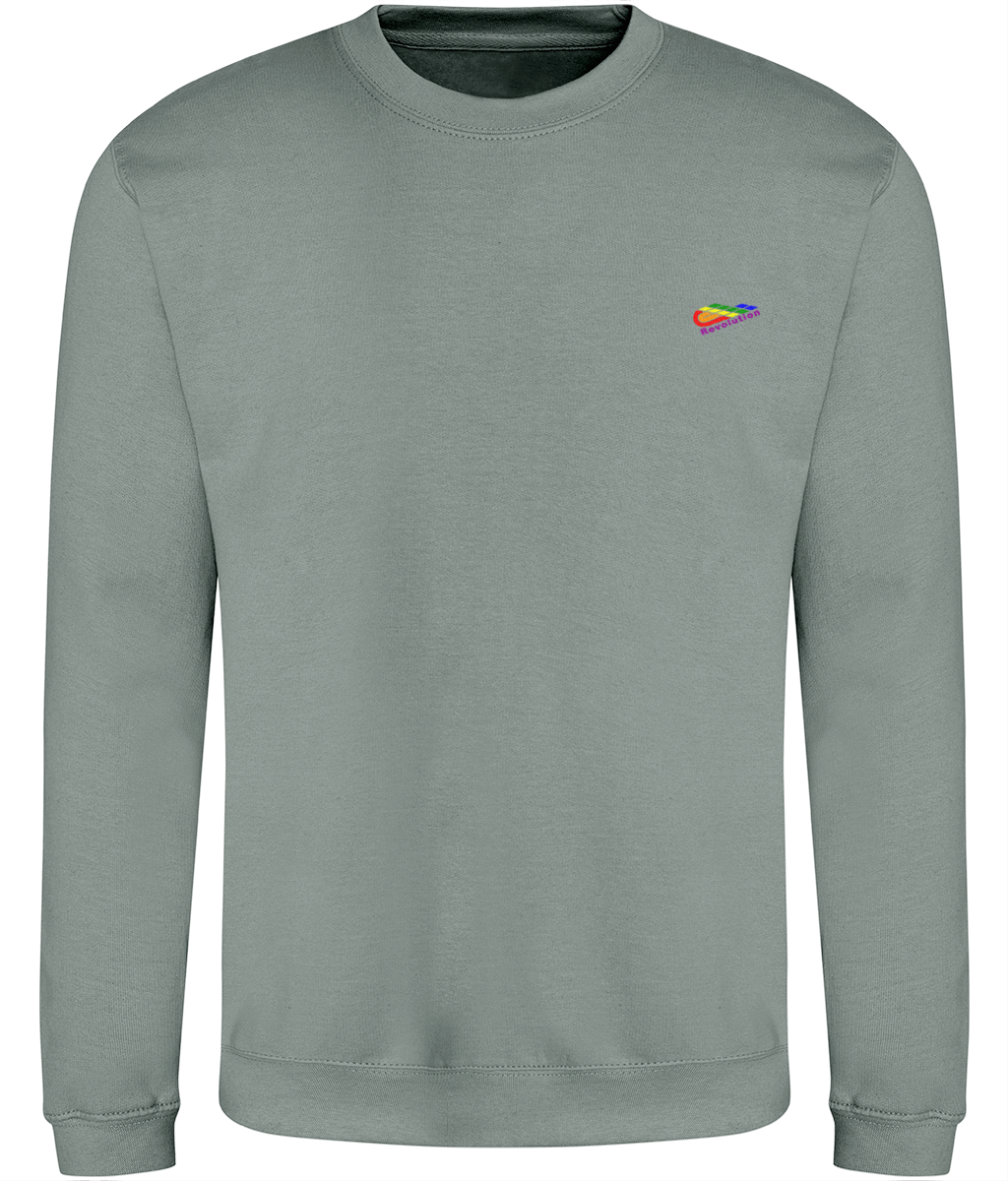 Revolution: Just Classic Adult Unisex Sweatshirt JH030 S-Rainbow Logo: (Other Colour-Variants available)