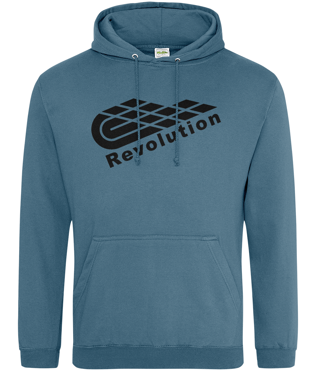 Revolution: College Adult Unisex Hoodie JH001 L-Black Logo: (Other Colour-Variants available)