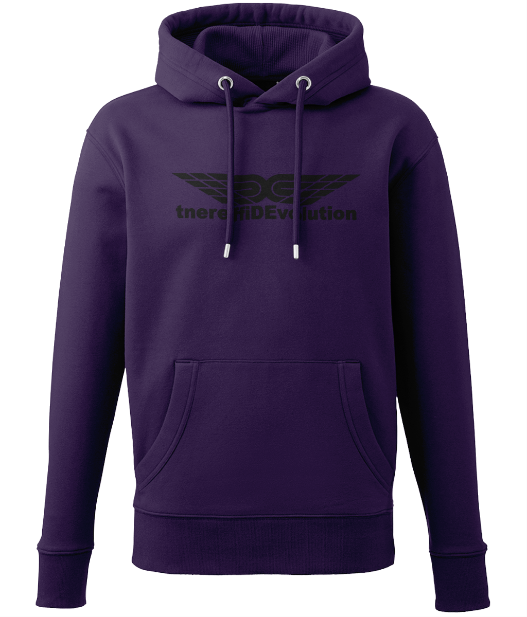 Different Evolution: Eco Men Hoodie / Adult Unisex Hoodie AM001 L-Black Logo1: (Other Colour-Variants available)