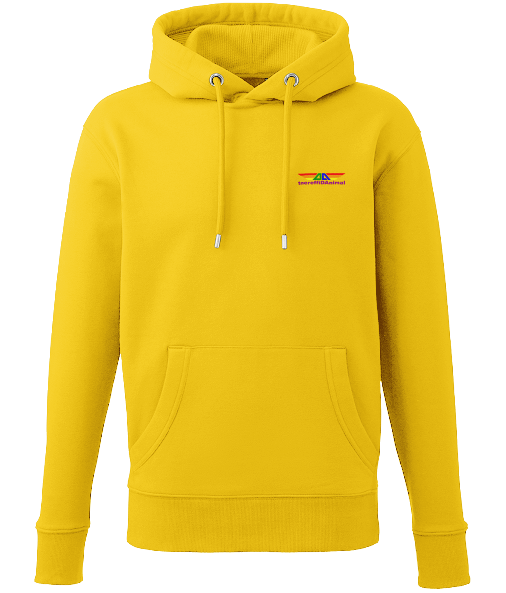 Different Animal: Eco Men Hoodie / Adult Unisex Hoodie AM001 S-Rainbow Logo1: (Other Colour-Variants available)