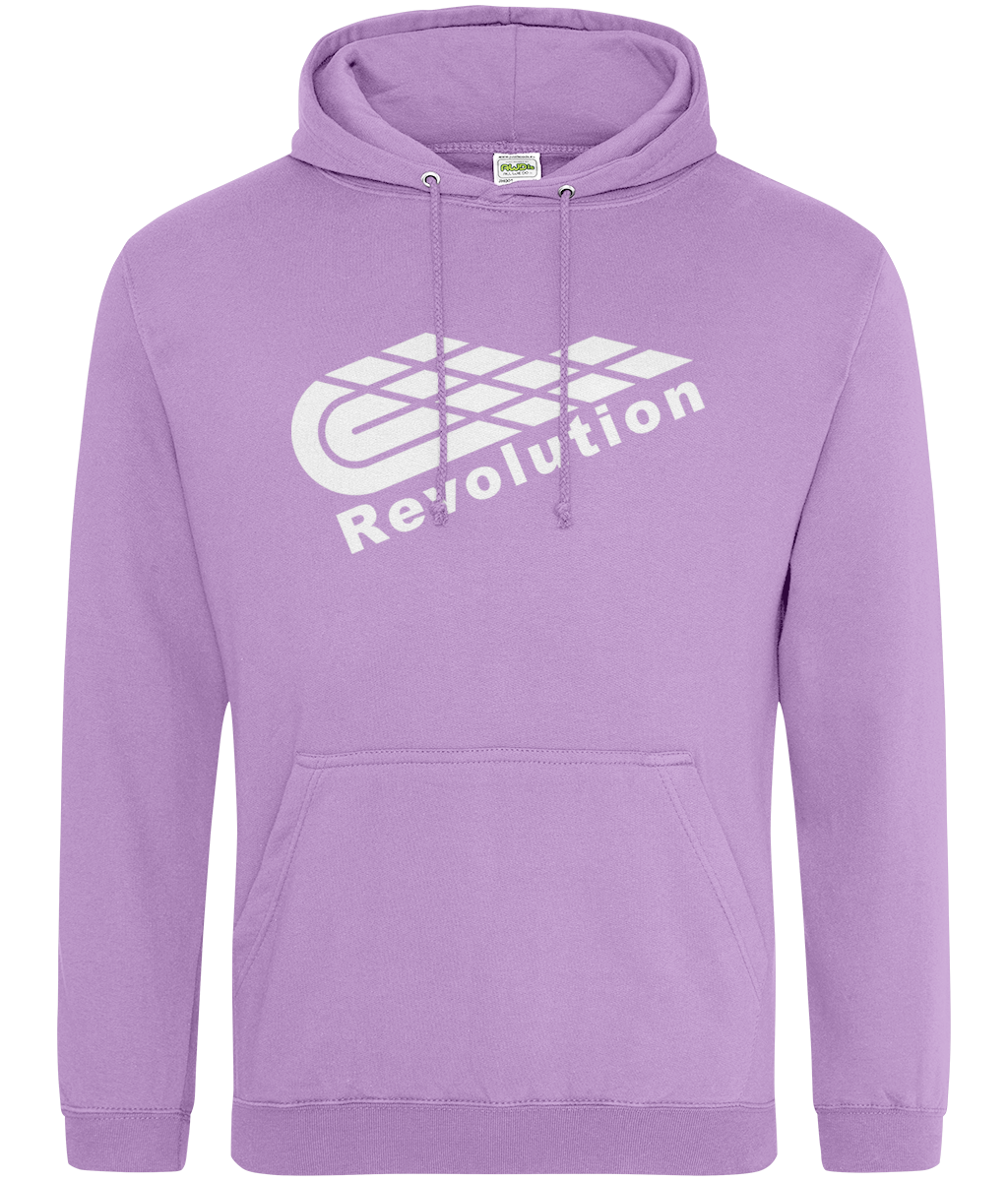 Revolution: College Adult Unisex Hoodie JH001 L-White Logo: (Other Colour-Variants available)