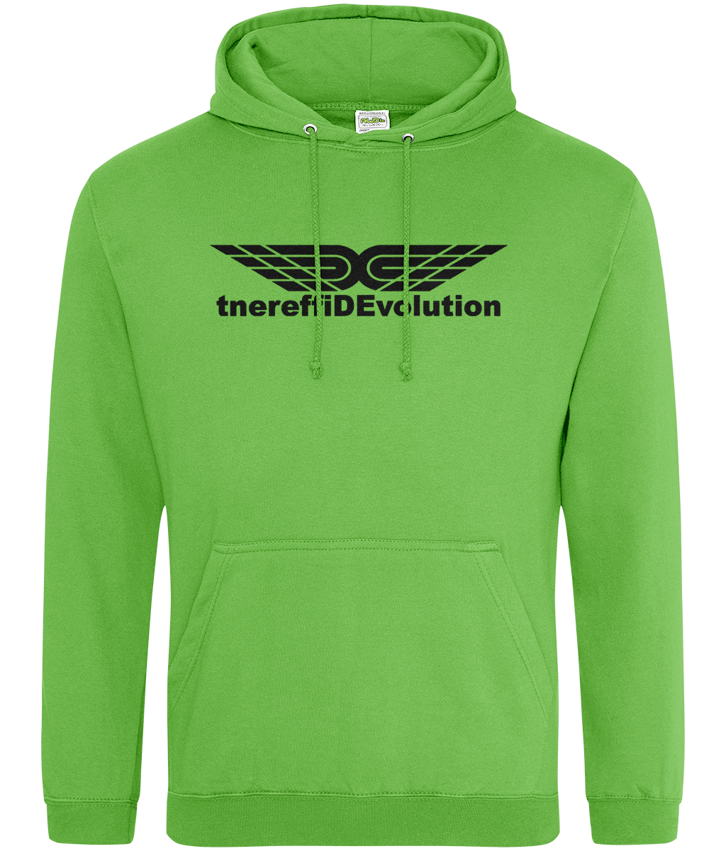 Different Evolution: College Adult Unisex Hoodie JH001 L-Black Logo1: (Other Colour-Variants available)