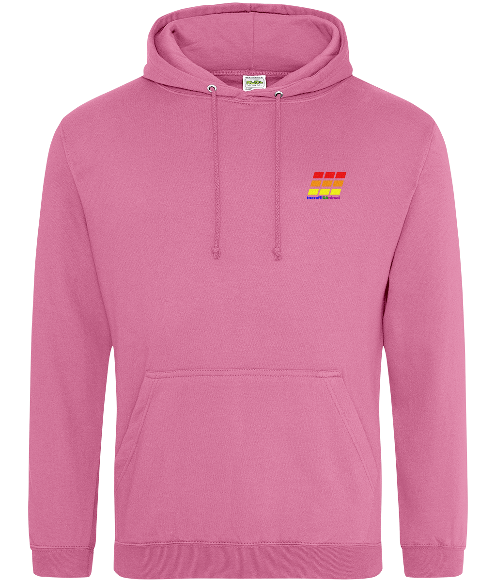 Different Animal: College Adult Unisex Hoodie JH001 S-Rainbow Logo2: (Other Colour-Variants available)