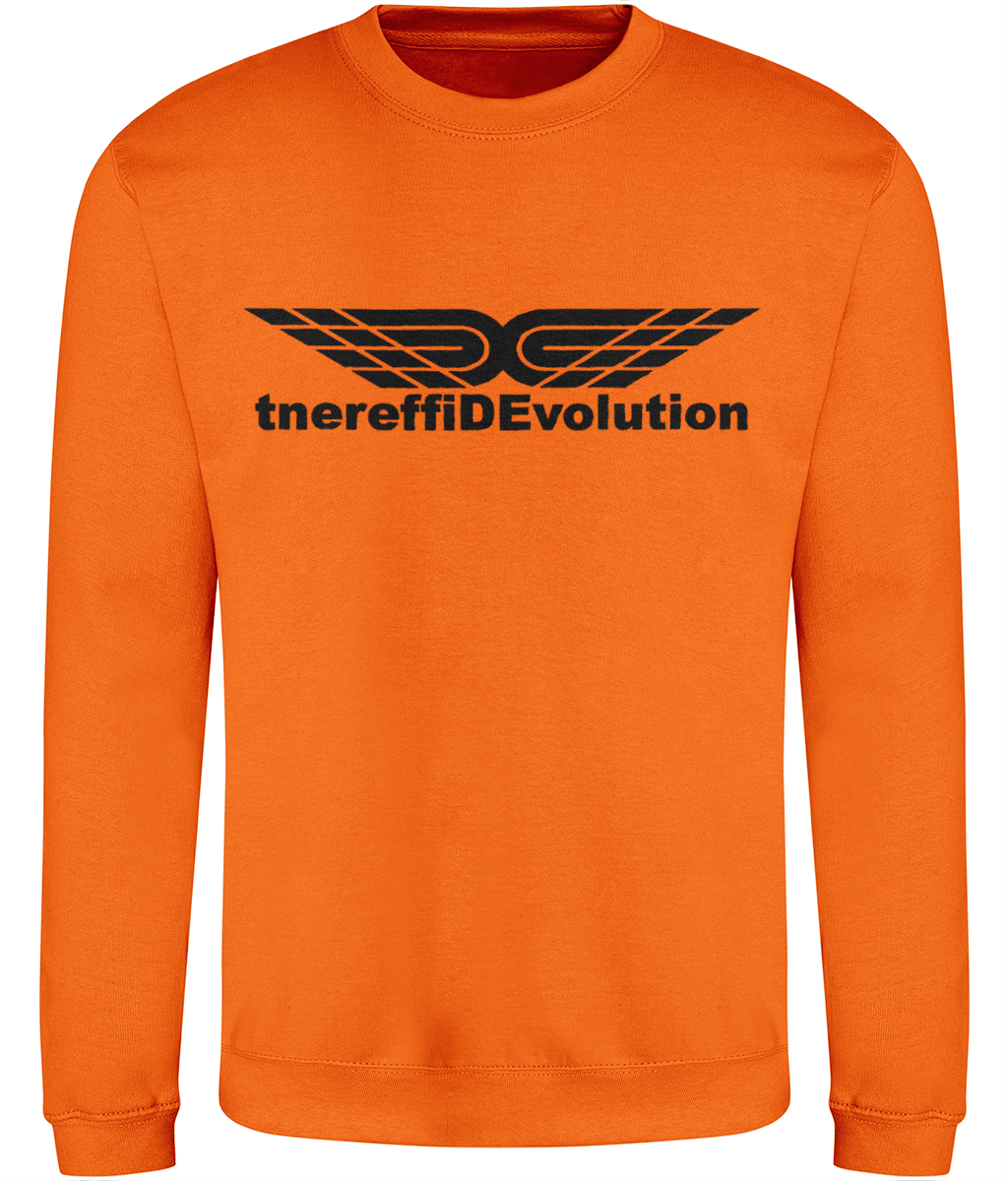 Different Evolution: Just Classic Adult Unisex Sweatshirt JH030 L-Black Logo1: (Other Colour-Variants available)