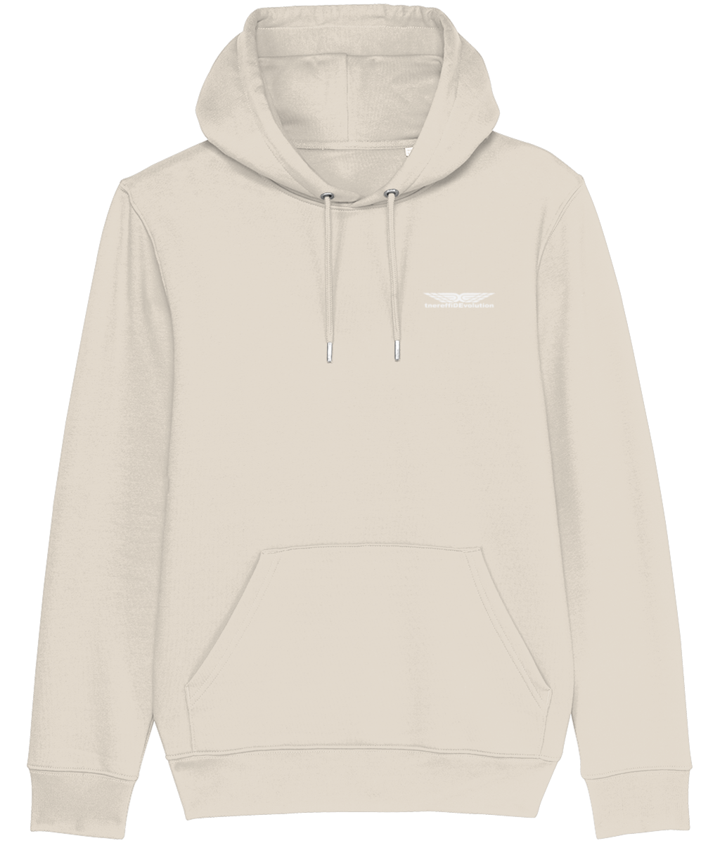 Different Evolution: Eco Cruiser Adult Unisex Hoodie SX005 S-White Logo1: (Other Colour-Variants available)