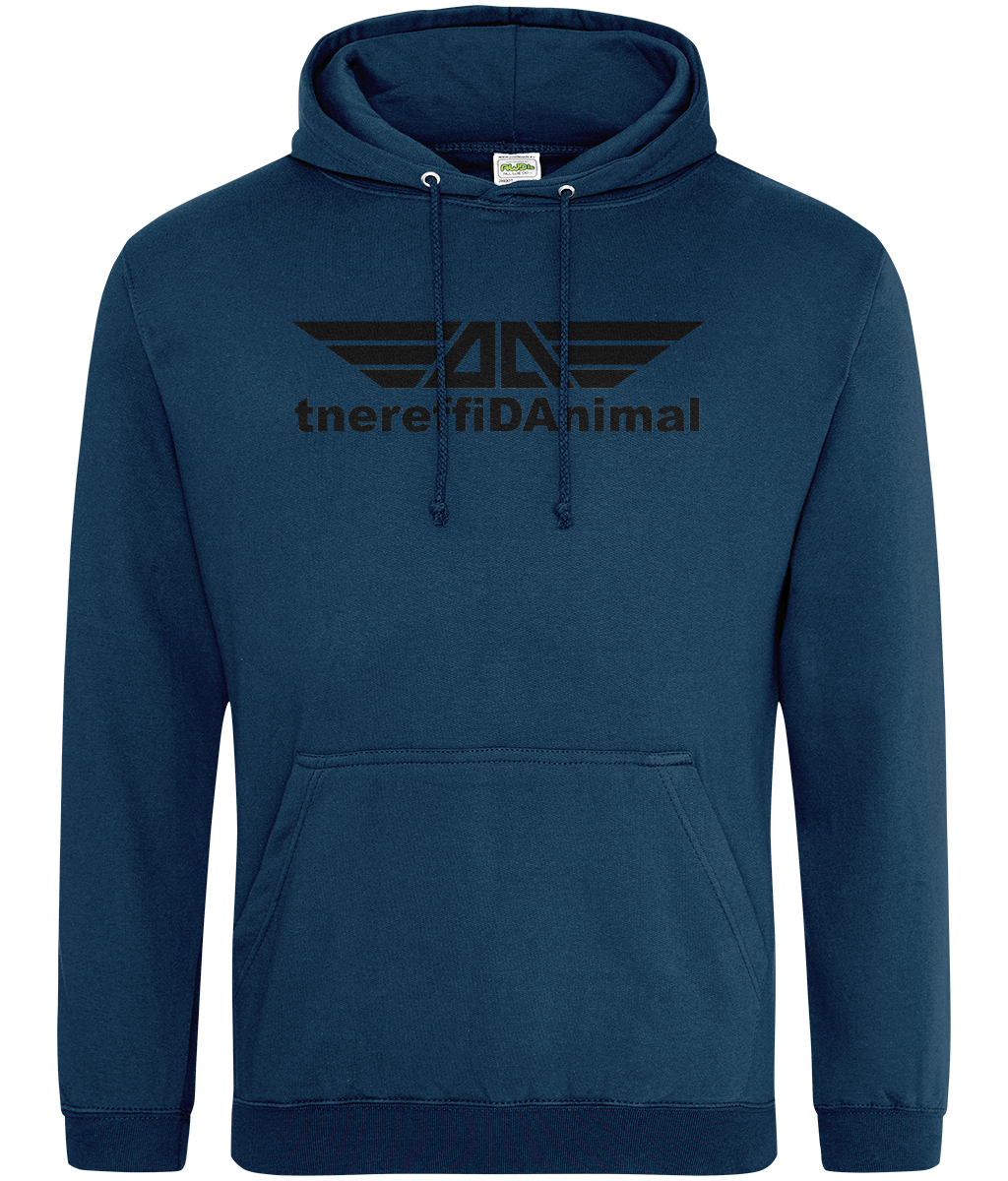 Different Animal: College Adult Unisex Hoodie JH001 L-Black Logo1: (Other Colour-Variants available)