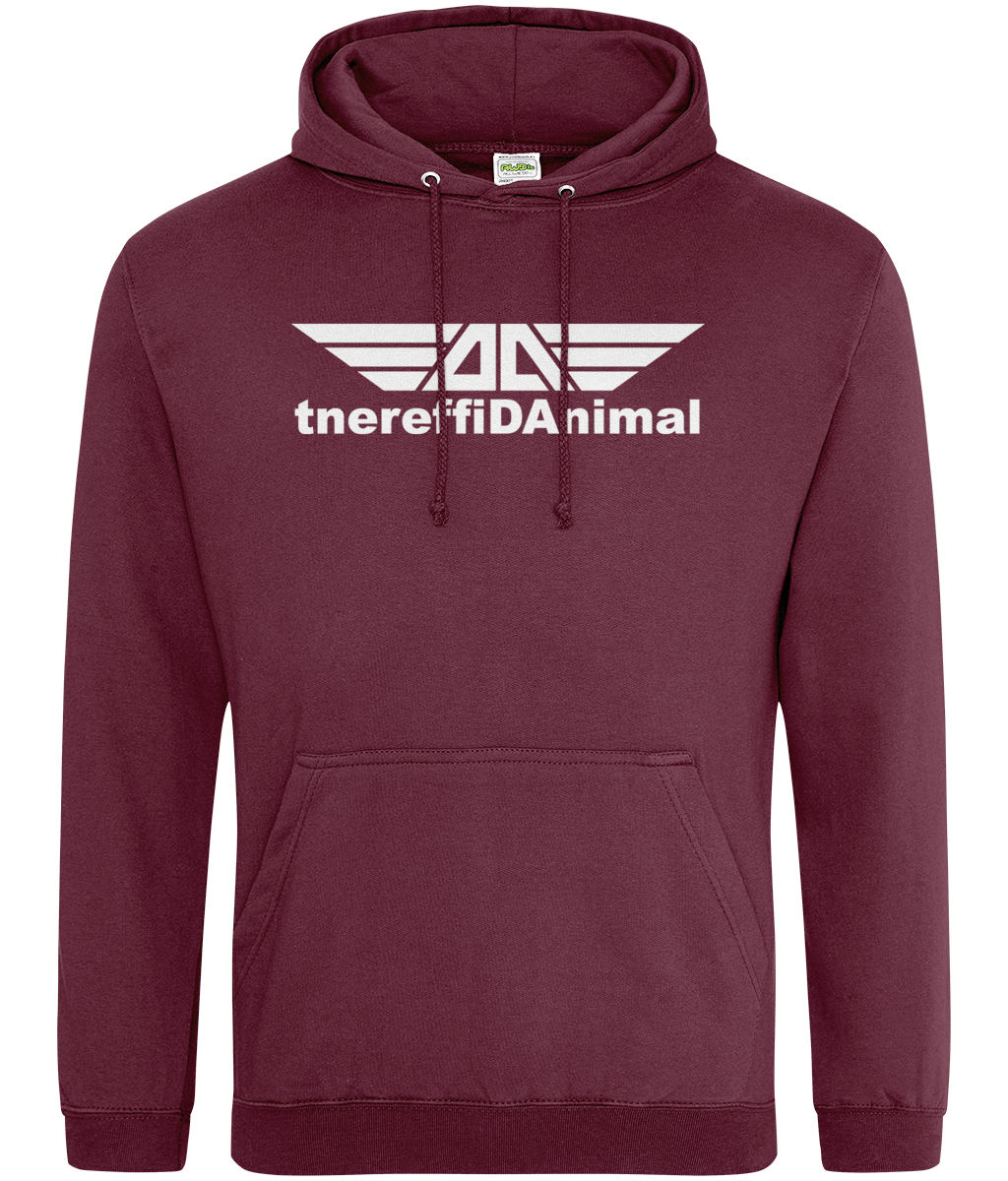 Different Animal: College Adult Unisex Hoodie JH001 L-White Logo1: (Other Colour-Variants available)