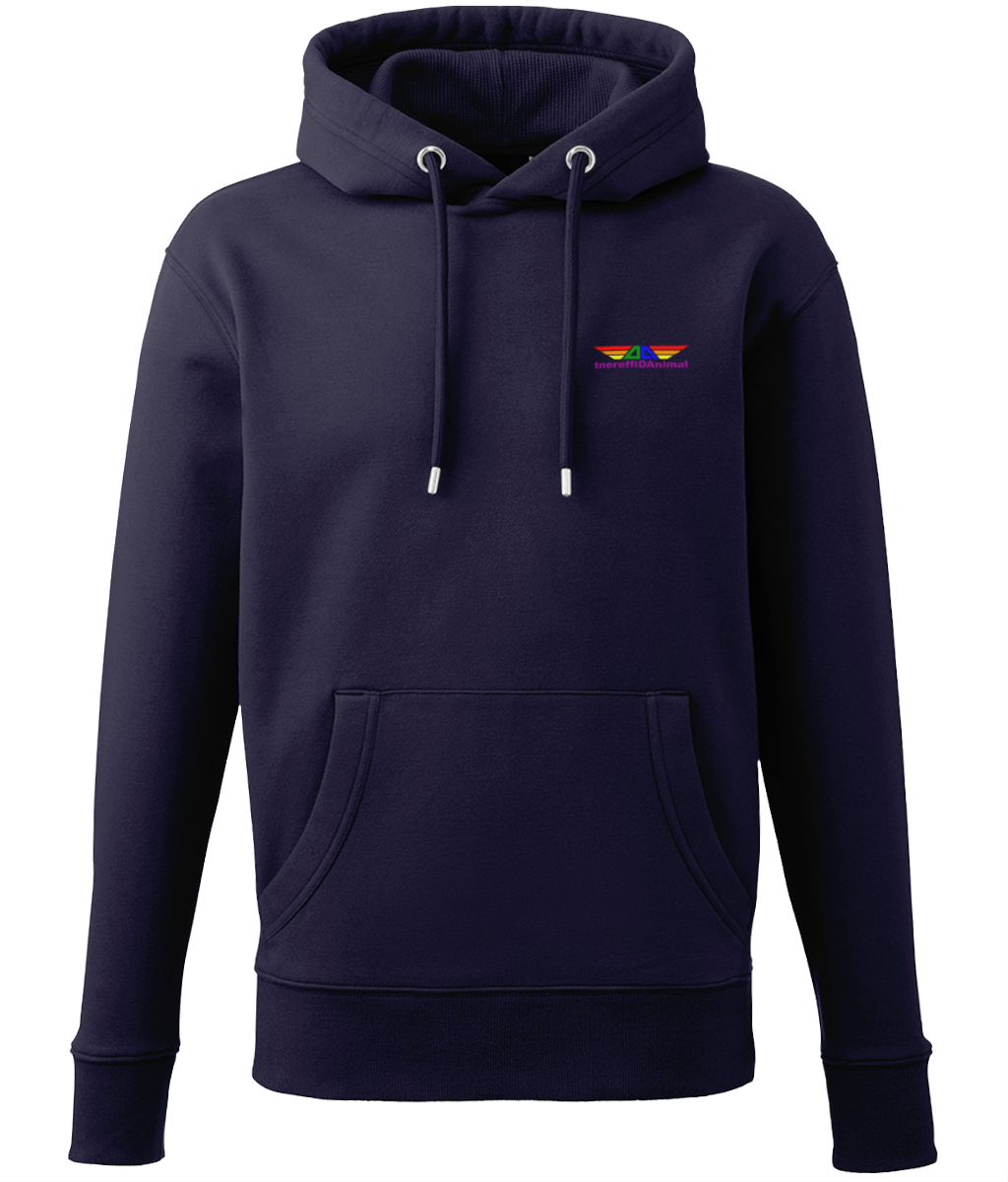 Different Animal: Eco Men Hoodie / Adult Unisex Hoodie AM001 S-Rainbow Logo1: (Other Colour-Variants available)