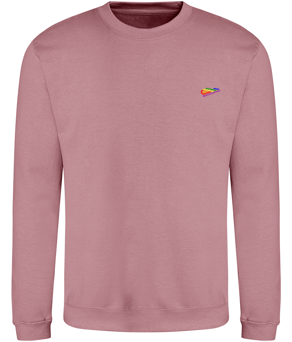 Revolution: Just Classic Adult Unisex Sweatshirt JH030 S-Rainbow Logo: (Other Colour-Variants available)