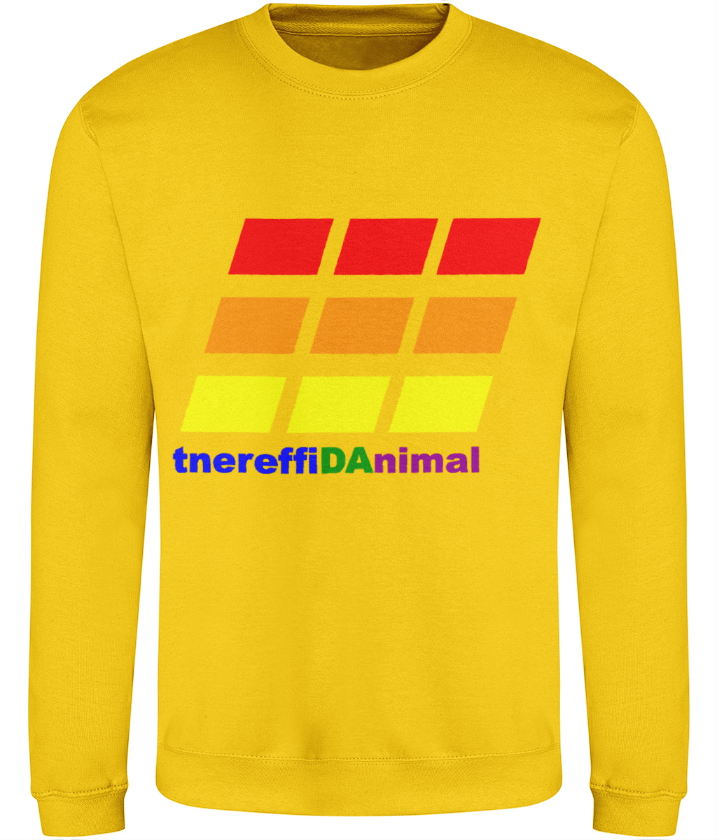 Different Animal: Just Classic Adult Unisex Sweatshirt JH030 L-Rainbow Logo2: (Other Colour-Variants available)